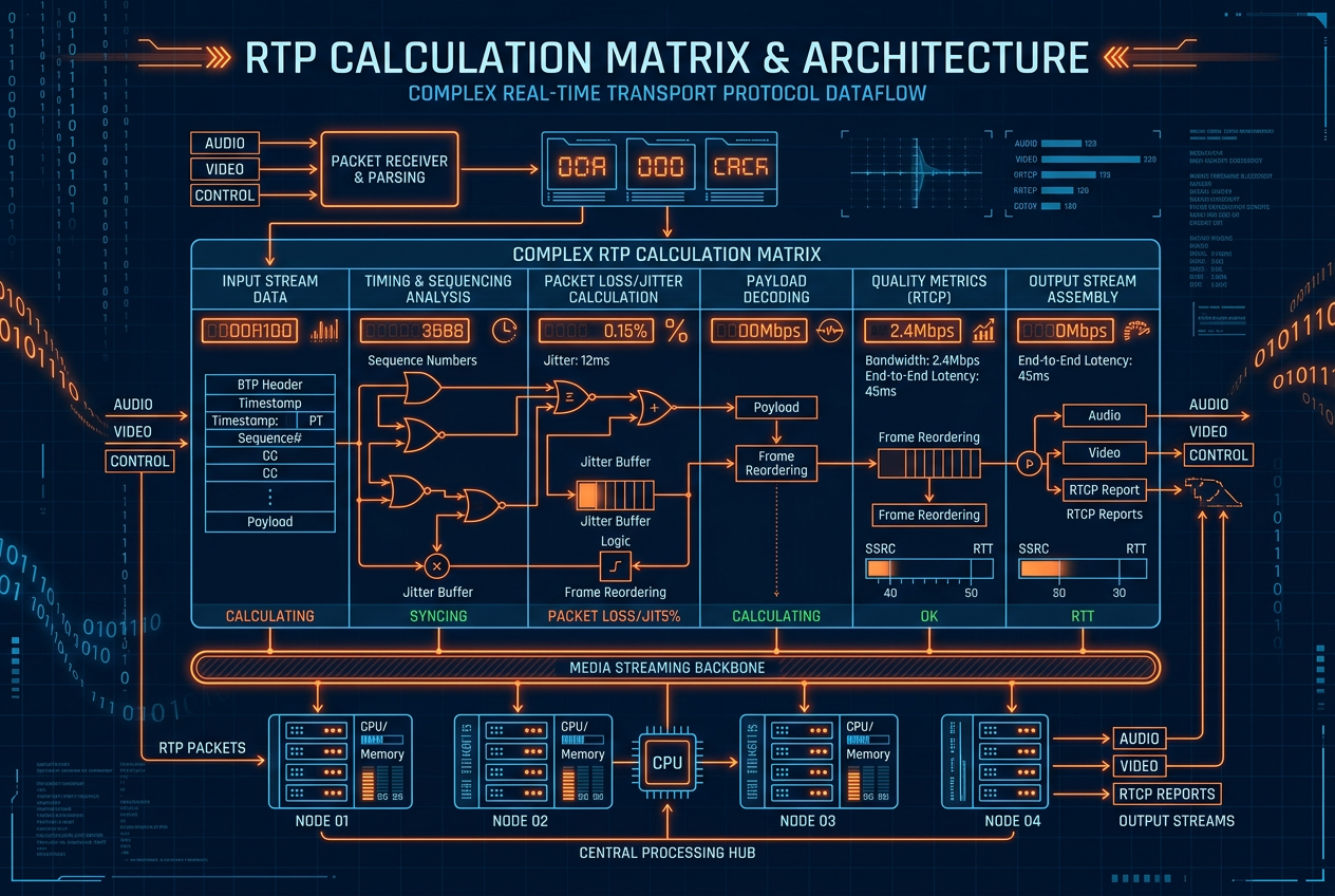 Techniczna infografika analizująca wskaźnik RTP i przewagę kasyna w formie matrycy obliczeniowej